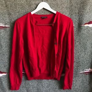 Eileen Fisher red cardigan!